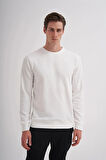 Cazador Ekru Erkek Bisiklet Yaka Sweatshirt 51520