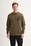 Cazador 53805 Erkek Bisiklet Yaka Sweatshirt