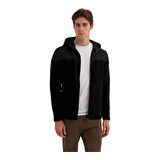 Erkek Kapüşonlu Polar Kumaş Basic Regular Fit Sweat Hırka-56390