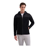 Erkek Kapüşonlu Polar Kumaş Basic Regular Fit Sweat Hırka-56390