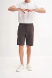 Cazador Slim Fit Dar Paça Likralı Örme Bermuda Şort 60820 Antrasit