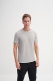 Cazador Bisiklet Yaka Erkek Açık Gri T-shirt 40470