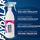 GYEON Q²M LeatherCleaner Strong Güçlü Deri Temizleyici - 500 ml -Mat Görünüm Deri Koltuk Temizleme
