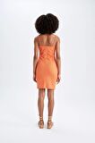 Bodycon Askili Midi Örme Elbise