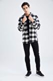 DeFacto Regular Fit Kareli Uzun Kollu Gömlek S1238AZ22AUBK27