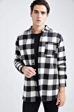 DeFacto Regular Fit Kareli Uzun Kollu Gömlek S1238AZ22AUBK27