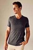 DeFacto Slim Fit V Yaka Basic Pamuklu Tişört M7669AZ23SPAR163