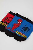 DeFacto Erkek Çocuk Marvel Spiderman Pamuklu 3'lü Patik Çorap X9652A6NSKR1