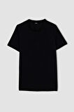 Slim Fit Bisiklet Yaka Tisört