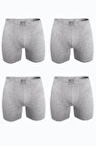 Erkek Füme 4 lü Premium Collection Modal Uzun Boxer 4M250
