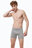 Erkek Füme 4 lü Premium Collection Modal Uzun Boxer 4M250