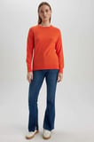defacto regular fit bisiklet yaka basic kazak i6913az23wnog63