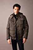 DeFacto Su İtici Slim Fit Kapüşonlu Astarlı Mont R2303AZ23WNKH254