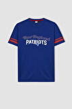 Defacto Fit NFL New England Patriots Standart Fit Bisiklet Yaka Tişört A2015AX23SMBE89