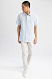 DeFacto Regular Fit Polo Yaka Kısa Kollu %100 Pamuk Gömlek M9432AZ23SPBE196
