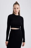 DeFacto Coool Slim Fit Bisiklet Yaka Kazak A2057AX23AUBK27