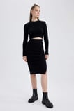 DeFacto Coool Slim Fit Bisiklet Yaka Kazak A2057AX23AUBK27