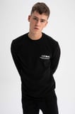 DeFacto Slim Fit Bisiklet Yaka Baskılı Sweatshirt Z3242AZ23SPBK81