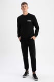 DeFacto Slim Fit Bisiklet Yaka Baskılı Sweatshirt Z3242AZ23SPBK81