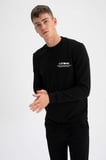 DeFacto Slim Fit Bisiklet Yaka Baskılı Sweatshirt Z3242AZ23SPBK81