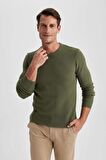 DeFacto Slim Fit Bisiklet Yaka Kazak X7392AZ23AUKH202