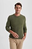 DeFacto Slim Fit Bisiklet Yaka Kazak X7392AZ23AUKH202