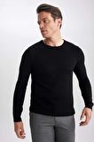DeFacto Slim Fit Bisiklet Yaka Kazak X7392AZ23AUBK27