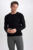 DeFacto Slim Fit Bisiklet Yaka Kazak X7392AZ23AUBK27