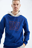 Defacto Fit NFL New York Giants Regular Fit Kapüşonlu Sporcu Sweatshirt Y3618AZ22AUBE89