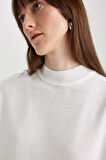 DeFacto Relax Fit Yarım Balıkçı Yaka Basic Kazak Tunik S7514AZ23WNER105