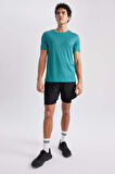 DeFactoFit Slim Fit Dar Kesim Bisiklet Yaka Baskılı Kısa Kollu Sporcu Tişört X6142AZ23SPGN450