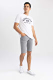 DeFacto Slim Fit Dar Kesim Normal Bel Dar Paça Jean Bermuda Şort A4802AX23SMNM55