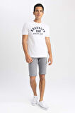 DeFacto Slim Fit Dar Kesim Normal Bel Dar Paça Jean Bermuda Şort A4802AX23SMNM55