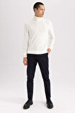 DeFacto Slim Fit Dar Kesim Balıkçı Yaka Basic Düz Triko Kazak R1124AZ23WNER100