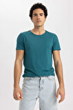 Slim Fit Bisiklet Yaka Basic Tisört