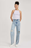 Coool Fitted Halter Yaka Ribana Basic Düz Atlet