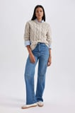 Oversize Fit Bisiklet Yaka Kazak