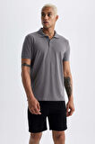 Fit Slim Fit Polo Yaka Kisa Kollu Tisört