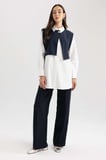 DeFacto Regular Fit Poplin Uzun Kollu Tunik B1710AX23AUWT34