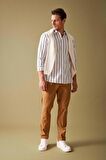 DeFacto Gabardin Pantolon Tailored Regular Fit Cepli Duble Paça A5115AX23AUBN106