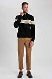 DeFacto Gabardin Pantolon Tailored Regular Fit Cepli Duble Paça A5115AX23AUBN106