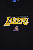 DeFactoFit NBA Los Angeles Lakers Oversize Geniş Kalıp Bisiklet Yaka Kısa Kollu Tişört T7062AZ23AUBK27