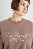 DeFacto Relax Fit Bisiklet Yaka Kalın Sweatshirt B4059AX23AUBN558