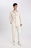 DeFacto Yazlık Jogger Pantolon Relax Fit Rahat Kesim Düz Paça Cepli Beli Bağcıklı B4521AX24SPBG144