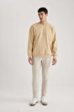 DeFacto Oversize Geniş Kalıp Bisiklet Yaka Basic Düz Sweatshirt T5139AZ24SPBG320