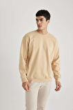 DeFacto Oversize Geniş Kalıp Bisiklet Yaka Basic Düz Sweatshirt T5139AZ24SPBG320