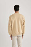 DeFacto Oversize Geniş Kalıp Bisiklet Yaka Basic Düz Sweatshirt T5139AZ24SPBG320