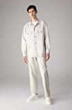 DeFacto Yazlık Gabardin Pantolon Straight Fit Bol Rahat Kesim Cepli Düz Paça B4089AX24SPGR368