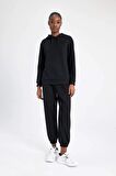 DeFactoFit Oversize Geniş Kalıp Sporcu Eşofman Altı Çift Cepli Jogger Paça Standart Boy Skuba Dalgıç Kumaş Z6694AZ24SPBK81