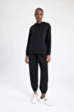 DeFactoFit Oversize Geniş Kalıp Sporcu Eşofman Altı Çift Cepli Jogger Paça Standart Boy Skuba Dalgıç Kumaş Z6694AZ24SPBK81